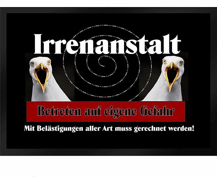 Ladreas Fußmatte Schmutzfangmatte Irrenanstalt Betreten auf günstig online kaufen