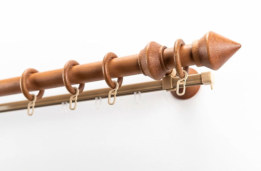 GARESA Gardinenstange "Palmo" Ø 28 mm 2 läufig-läufig Wunschmaßlänge Vorhan günstig online kaufen