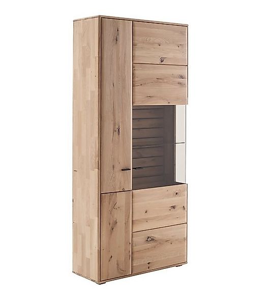 MCA furniture Vitrine Kombi-Vitrine Girona, Ast / Balkeneiche, optional LED günstig online kaufen
