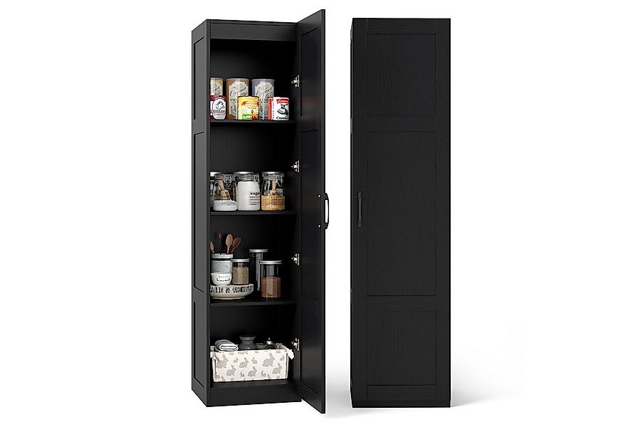 COSTWAY Vorratsschrank Hochschrank schmal, Bodenschrank mit Tür 40x37,5x150 günstig online kaufen