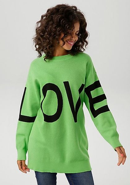 Aniston CASUAL Strickpullover, mit eingestricktem LOVE-Schriftzug günstig online kaufen