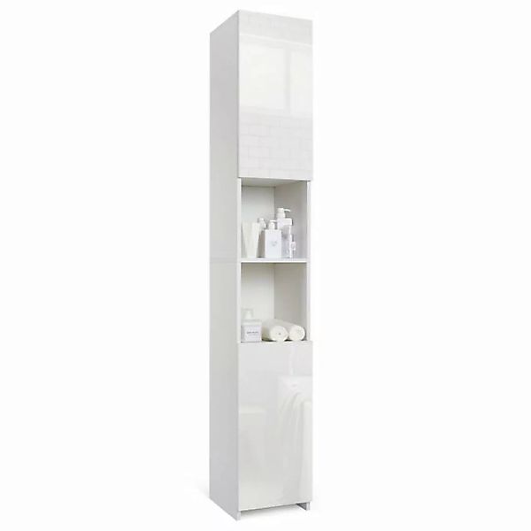Mondeer Hochschrank Badschrank mit 2 Hochglanz Türen und 6 Trennwänden 30 x günstig online kaufen