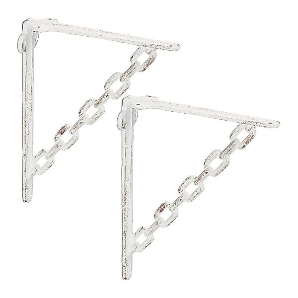 relaxdays Wandregalhalter 2er Set Regalwinkel Gusseisen günstig online kaufen