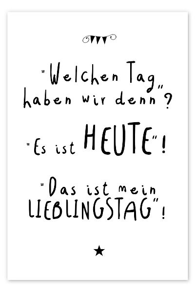 Posterlounge Poster Ohkimiko, Lieblingstag, Wohnzimmer Skandinavisch günstig online kaufen