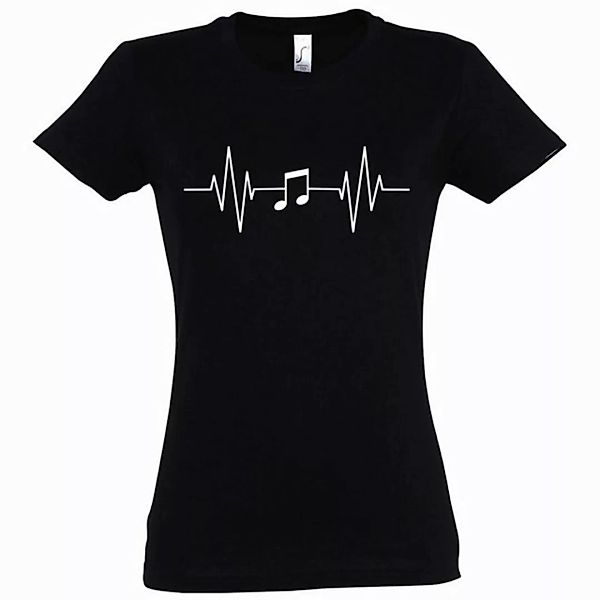 Youth Designz T-Shirt Heartbeat Musik Note Damen Shirt mit Music Frontprint günstig online kaufen