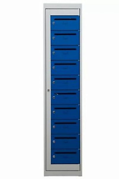 PROREGAL® Spind Postverteilerschrank Crane, HxBxT 180x40x50cm, Grau-Blau günstig online kaufen