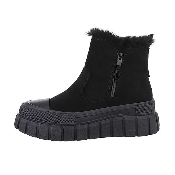 Ital-Design Damen Freizeit Plateaustiefelette (84160621) Flach günstig online kaufen