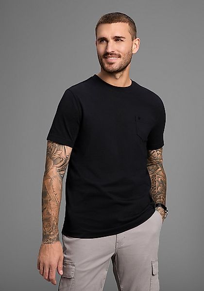 Bruno Banani T-Shirt Gewaschene Optik mit Brusttasche günstig online kaufen