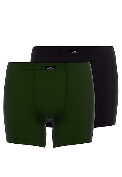 GÖTZBURG Boxershorts GÖTZBURG Herren Long-Pants grün uni 2er Pack (2-St) günstig online kaufen