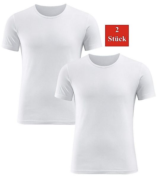 EloModa Unterziehshirt Herren 2x Unterhemd aus 100 % Baumwolle – Nahtloses günstig online kaufen