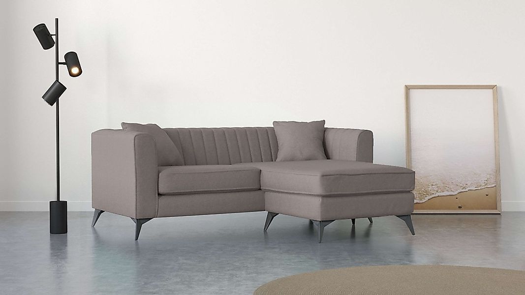 Places of Style Ecksofa "MATTHEW L-Form ideal für kleine Räume, Maße B/T/H: günstig online kaufen