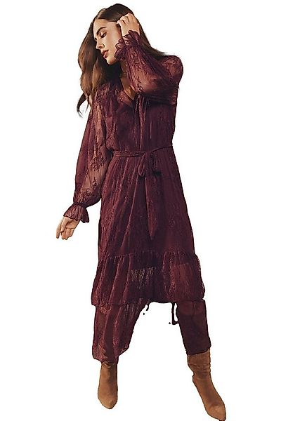 LIPSY Midikleid Lipsy Midikleid mit Spitze und Rüschen, Regular (1-tlg) günstig online kaufen