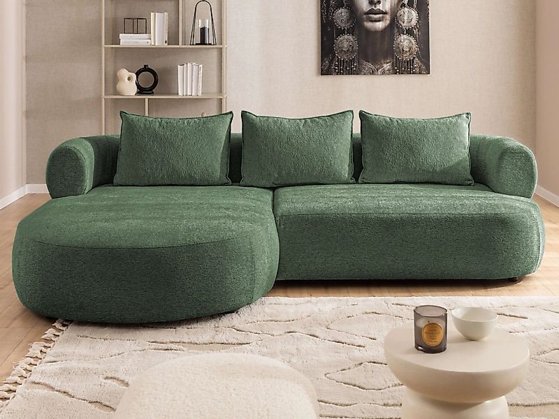 Home affaire Ecksofa "LUSSAC L-Form Design-Sofa mit Zierkissen, Maße B/T/H: günstig online kaufen