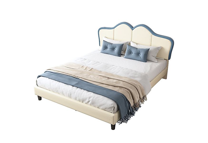 Flieks Polsterbett, Kinderbett Einzelbett 90x200cm mit Wellenform-Kopfteil günstig online kaufen