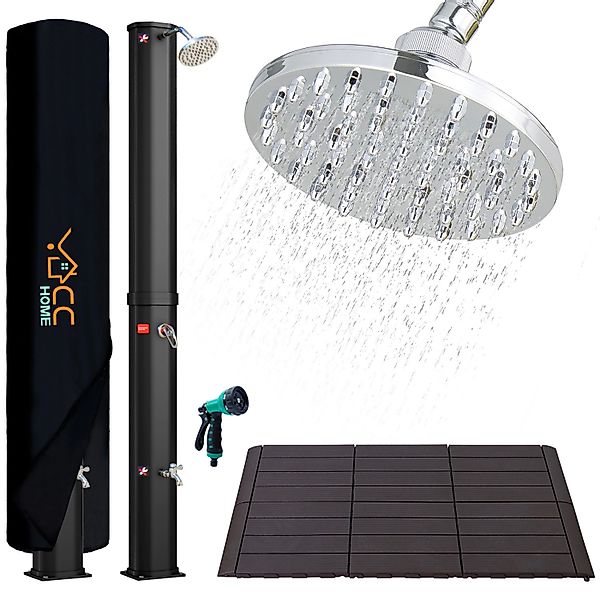 CCLIFE Solardusche Gartendusche 60L mit Kunststoffboden und Handbrause günstig online kaufen