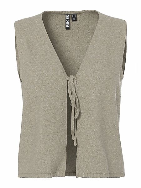 pieces Strickweste "PCBREE SL TIE KNIT VEST NOOS BC" mit Bindeband günstig online kaufen