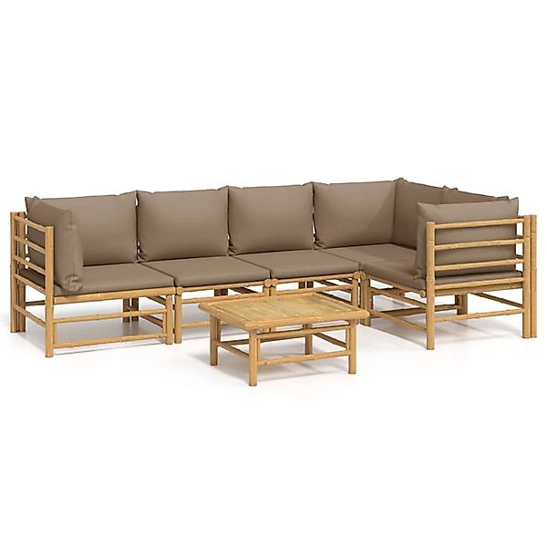 vidaXL Gartenlounge-Set 6-tlg. Garten-Lounge-Set mit Kissen günstig online kaufen