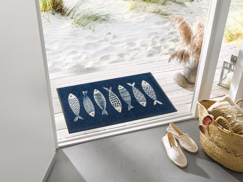 wash+dry by Kleen-Tex Fußmatte "Fish Tango" rechteckig 7 mm Höhe günstig online kaufen