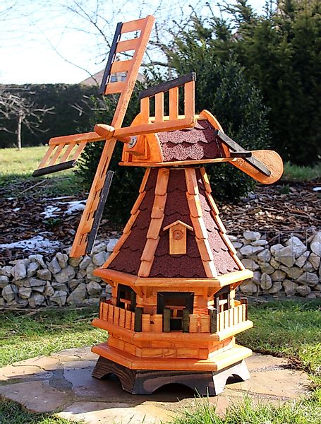 Holzdekoladen Deko-Windrad Gartenwindmühle, Windmühlen, Handarbeit mit günstig online kaufen