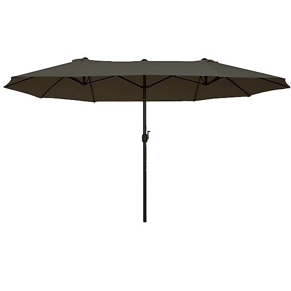 Outsunny Sonnenschirm Gartenschirm Terrassenschirm mit Handkurbel, günstig online kaufen