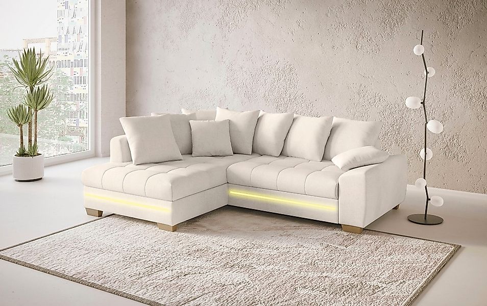 Mr. Couch Ecksofa "Nikita II, L-Form", mit Kaltschaum, RGB-LED Beleuchtung, günstig online kaufen