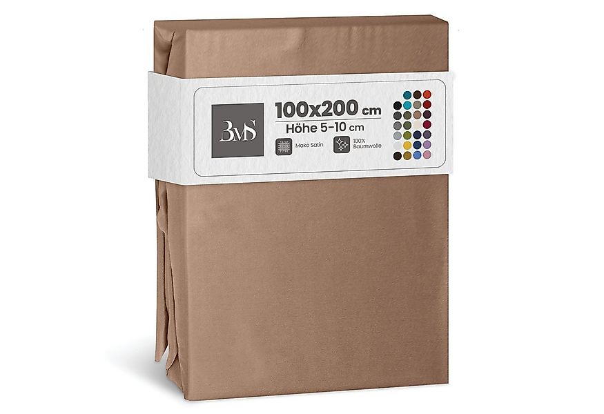 BETTWAESCHE-MIT-STIL Spannbettlaken Mako Satin Spannbettlaken, Matratzenhöh günstig online kaufen