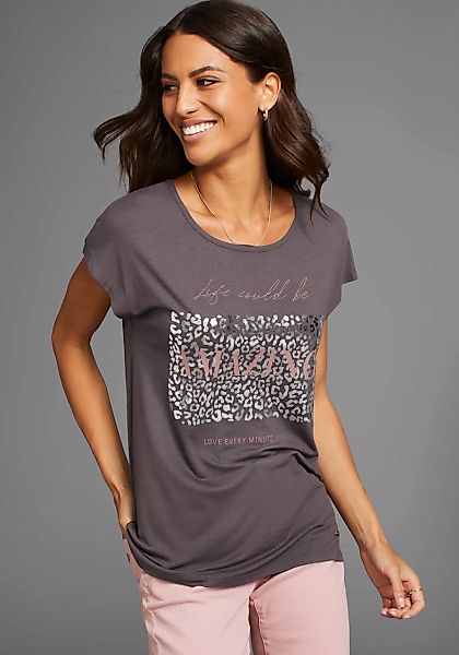 Laura Scott T-Shirt, figurumspielende Passform, bedruckt, Rundhalsausschnit günstig online kaufen