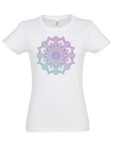 Urban Backwoods Print-Shirt Mandala XI Damen T-Shirt Sports Yoga Lehrer Tea günstig online kaufen