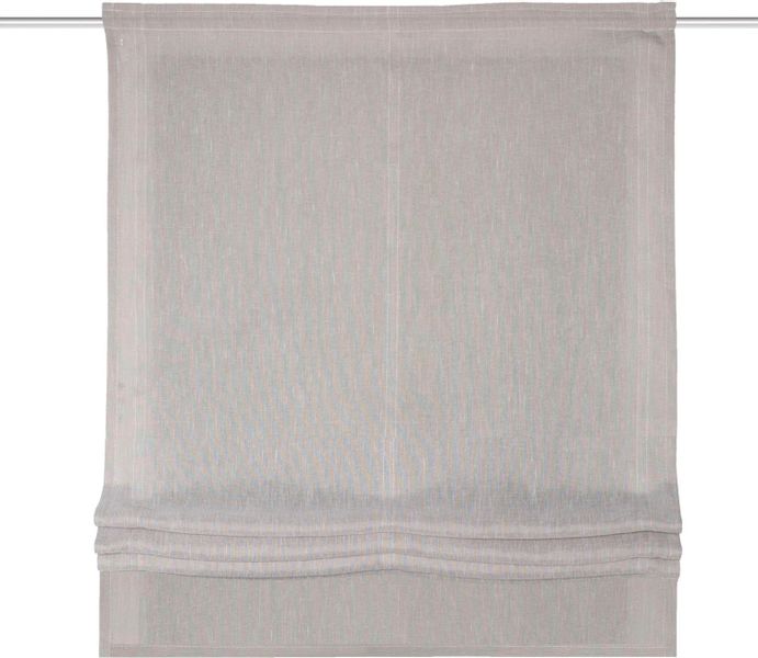 HOME WOHNIDEEN Raffrollo "TIRIAN" mit Klettband Raffrollo Deko Leinenoptik, günstig online kaufen