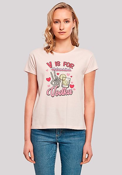 F4NT4STIC T-Shirt "Anti Valentinstag V is for Vodka", Premium Qualität günstig online kaufen