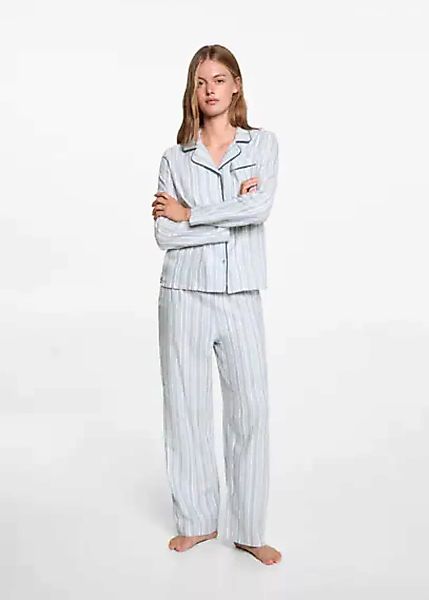 Langer Pyjama mit Streifen günstig online kaufen