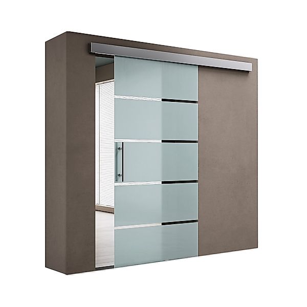 doporro Glasschiebetür komplettset Zimmertür glas Innentür günstig online kaufen