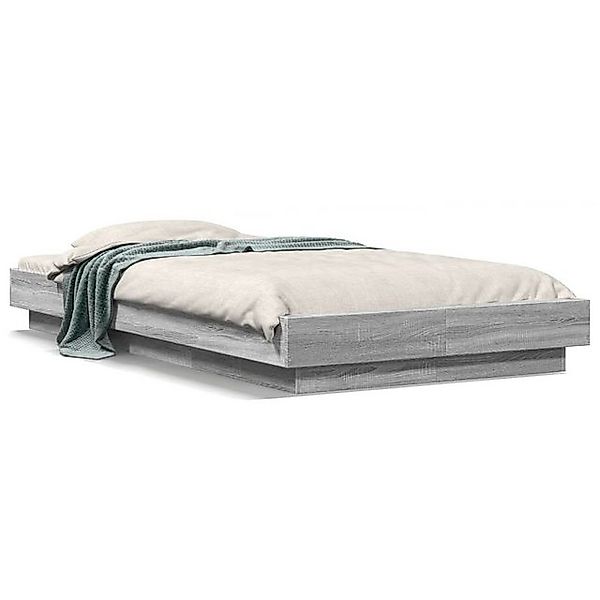 vidaXL Bettgestell, Bettrahmen Grau Sonoma 75x190 cm Holzwerkstoff günstig online kaufen