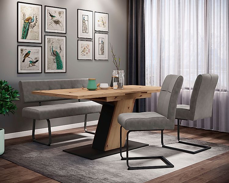 HELA Essgruppe »Luise I G Tisch Sitzbank Stühle« Set, 4 Stk. tlg. Ausziehti günstig online kaufen