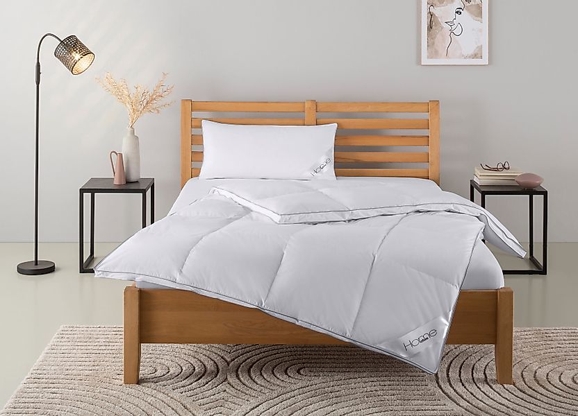 Home affaire Daunenbettdecke + Kopfkissen "Moulle, Bettdecke in 135x200 cm, günstig online kaufen