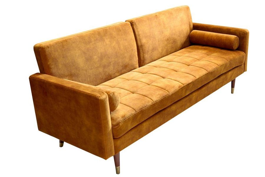 riess-ambiente Schlafsofa COUTURE 200cm senfgelb / günstig online kaufen