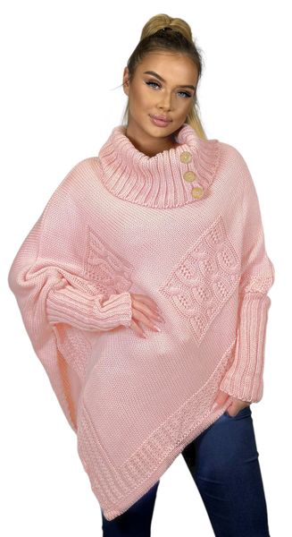 Mississhop Strickponcho Poncho Strick Sweatshirt Pullover günstig online kaufen