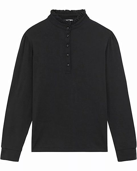 VON & ZU Langarmshirt Langarm-Shirt mit Knopfleiste günstig online kaufen