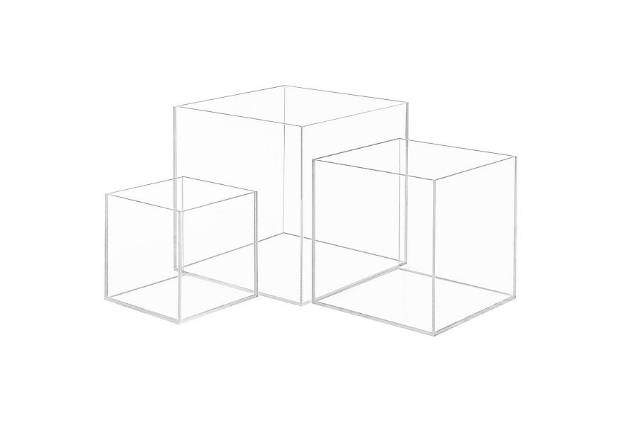 Belle Vous Dekoobjekt Acryl Vitrine (3er Pack) - transparenter Schaukasten günstig online kaufen