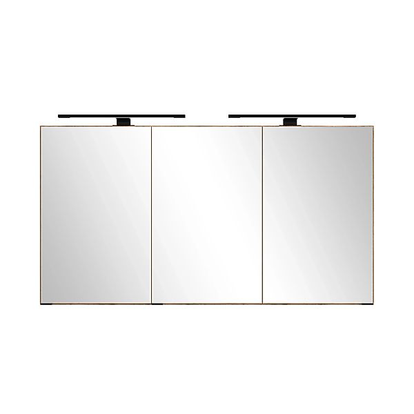 Held Möbel Spiegelschrank Manchester 64 x 120 x 20 cm Wildeiche 3 Türen günstig online kaufen