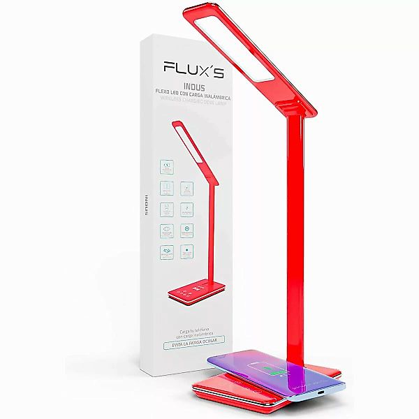 Tischleuchte Flux's Usb 7 W Rot Abs (12 X 15 X 31,5 Cm) günstig online kaufen