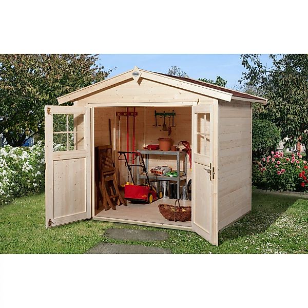 OBI Outdoor Living Holz-Gartenhaus Monza Satteldach Unbehandelt 205 cm x 22 günstig online kaufen
