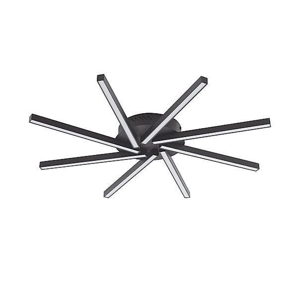 Lucande LED Deckenleuchte Tjado 10013019 Dimmbar Modern in Schwarz aus Meta günstig online kaufen