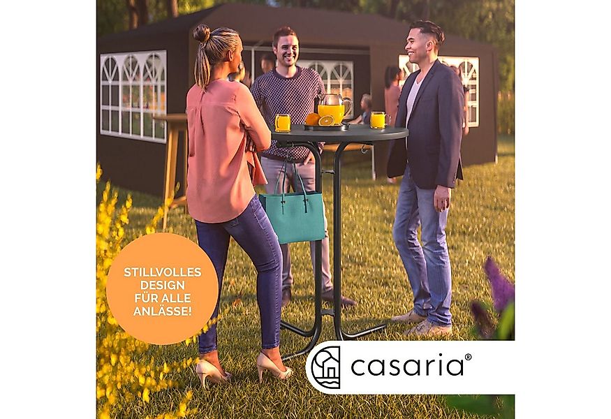Casaria Stehtisch, Ø80x110 cm klappbar rund Garten Holz Metall Hochtisch Pa günstig online kaufen
