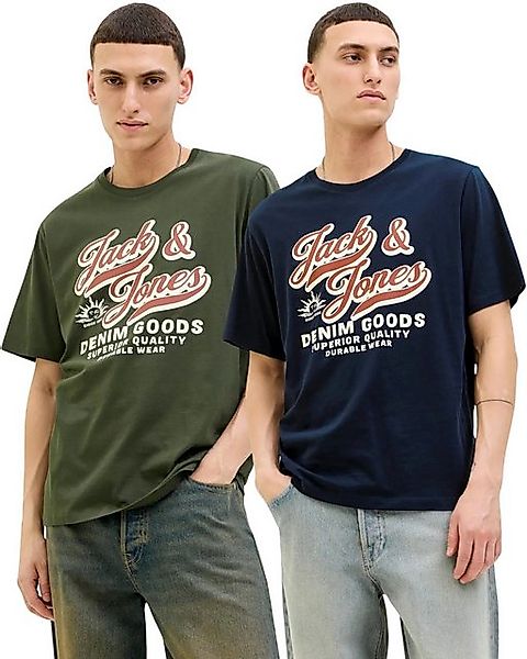 Jack & Jones Print-Shirt (Spar Set) Regular Fit T-Shirts im Doppelpack günstig online kaufen