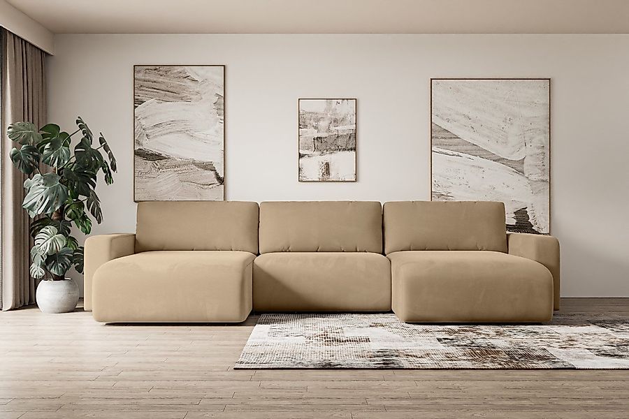 ALTDECOR Wohnlandschaft KLEEA-U, Couch mit Schlaffunktion, günstig online kaufen