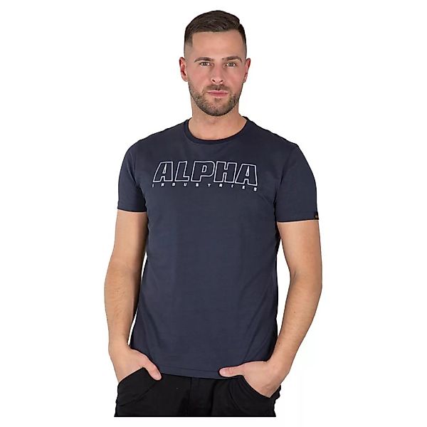 Alpha Industries Embroidery Heavy Kurzärmeliges T-shirt 2XL Rep.Blue günstig online kaufen