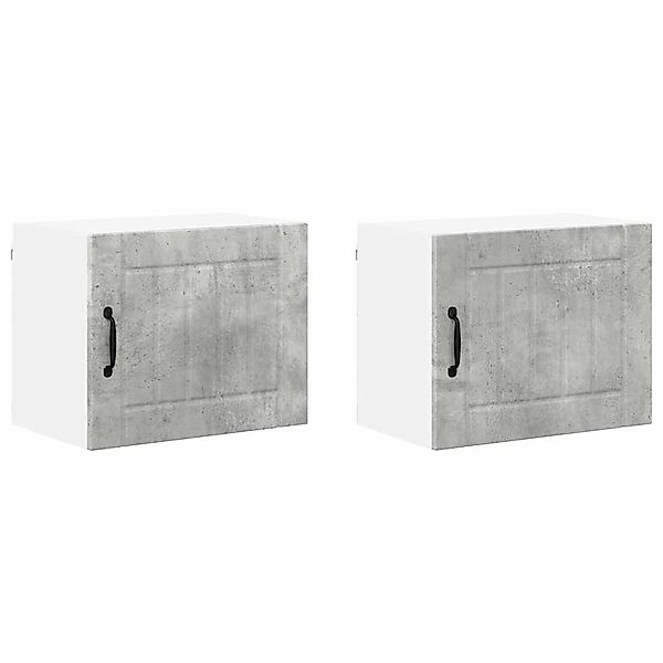 vidaXL Küchenschrank 2 Stk Beton Grau 50 x 31 x 40 cm Holzwerkstoff 884901 günstig online kaufen