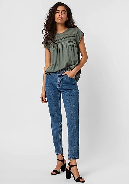 Vero Moda Kurzarmbluse "VMDEBBIE PLEAT S/L TOP GA NOOS", mit tollen Biesen günstig online kaufen