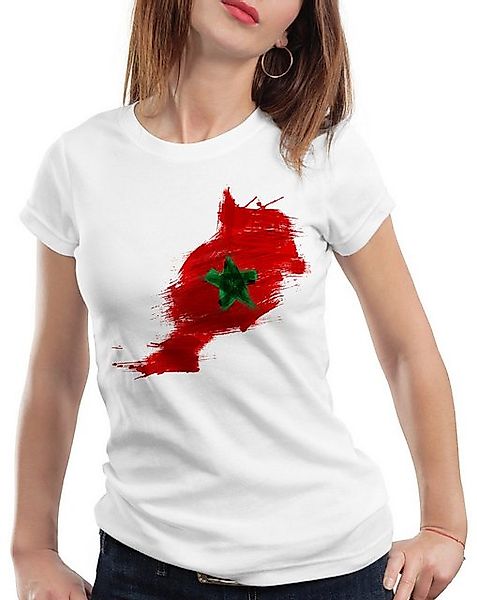 style3 T-Shirt Flagge Marokko Fußball Sport Morocco WM EM Fahne günstig online kaufen